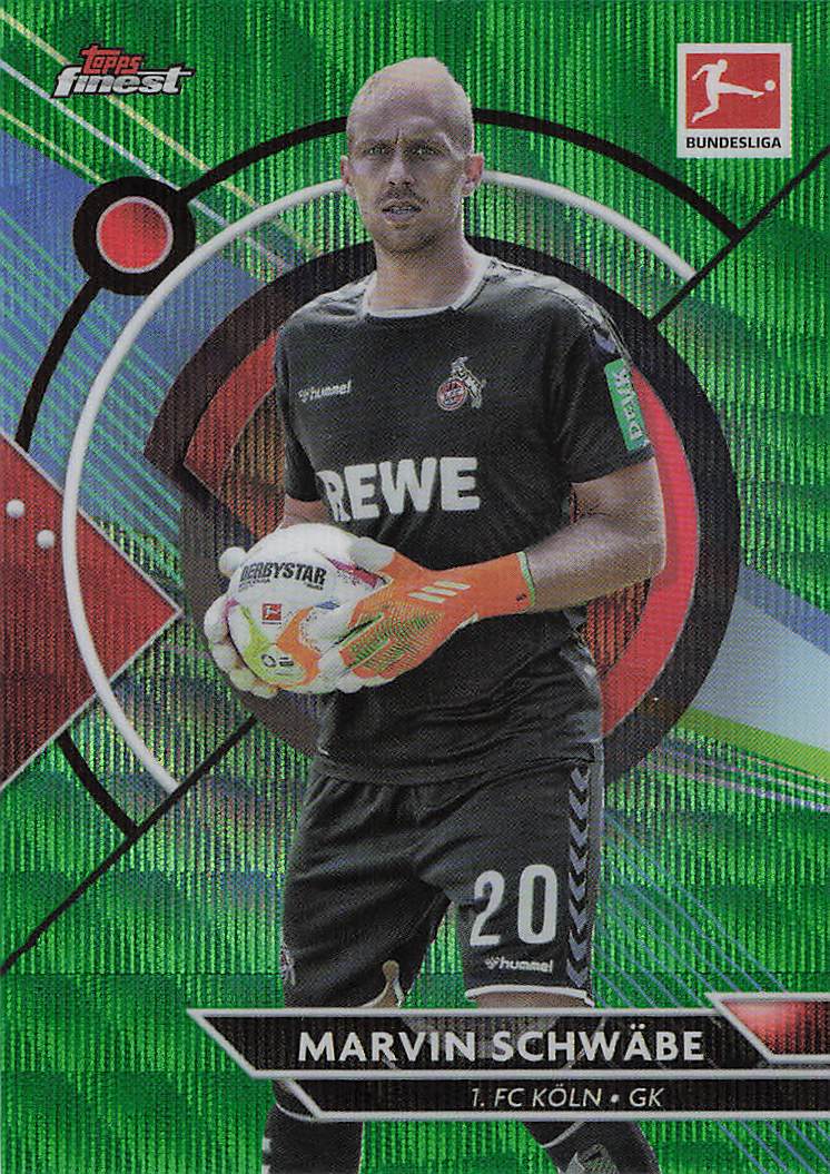 Marvin Schwäbe 1. FC Koln #/99 2022-23 Finest Bundesliga