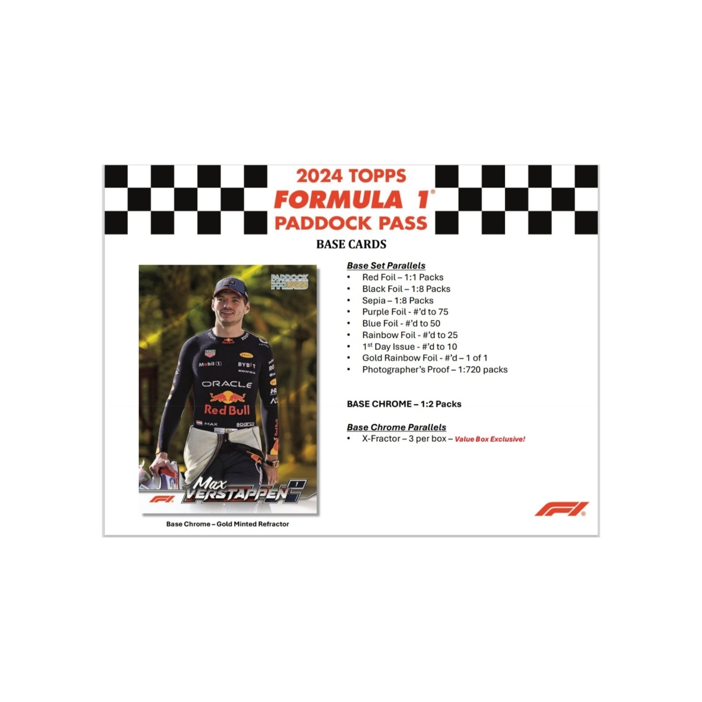 2024 Topps Paddock Pass F1 Formula 1 Value Box