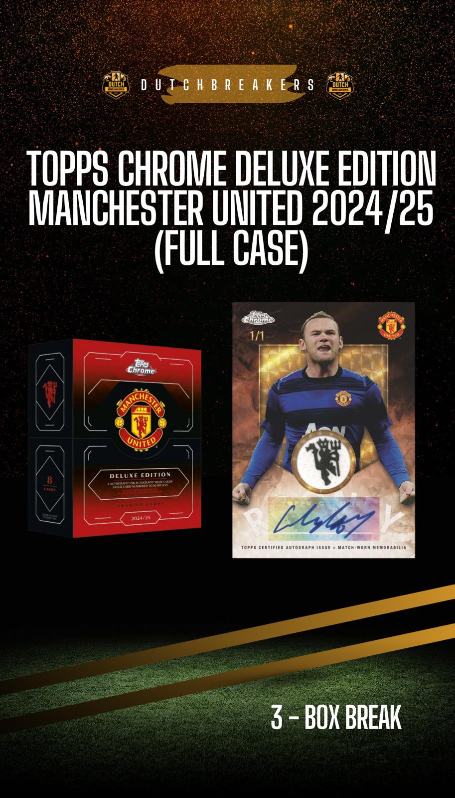 2024-25 Topps Chrome Deluxe Edition Manchester United 3x FULL CASE #131