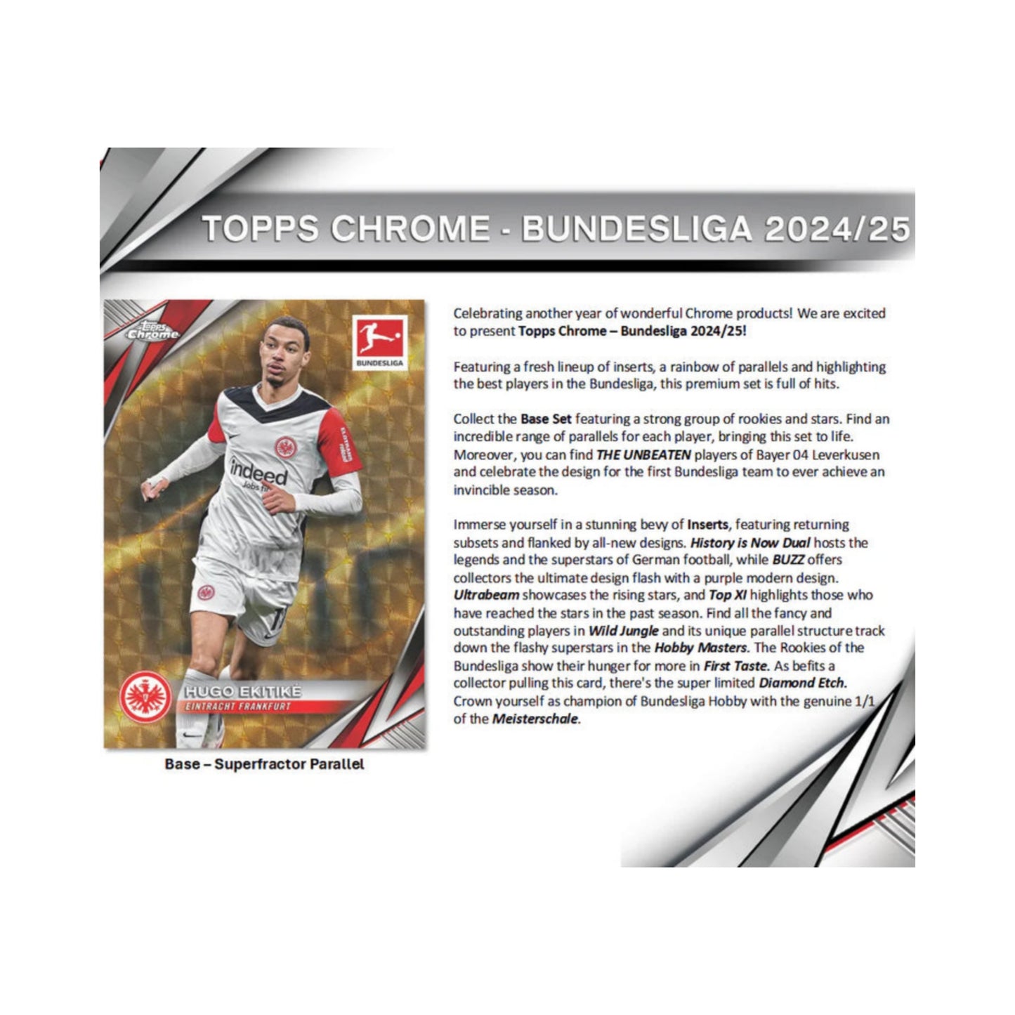 2024-25 Topps Chrome Bundesliga Soccer Hobby Box