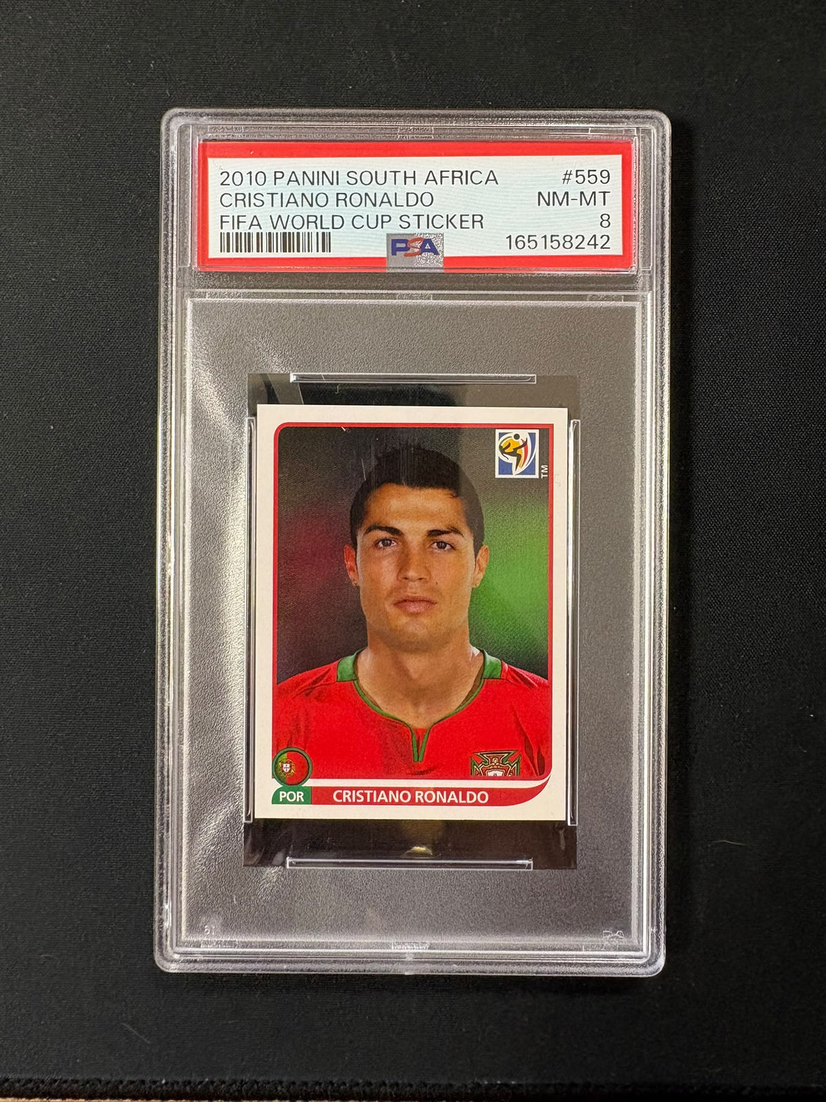 Cristiano Ronaldo - 2010 Panini World Cup Sticker PSA 8 (165158242)