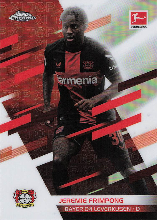 Jeremie Frimpong Bayer 04 Leverkusen 2023-24 Topps Chrome Bundesliga