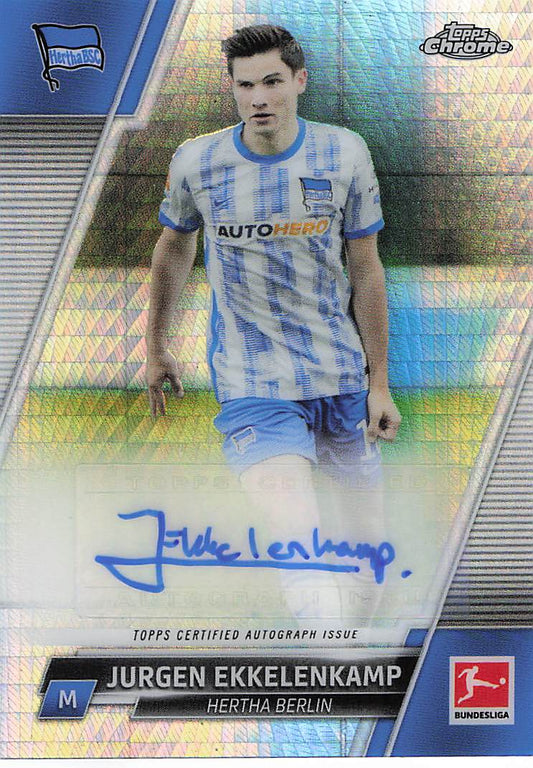 Jurgen Ekkelenkamp Hertha BSC Berlin #/175 2021-22 Topps Chrome Bundesliga Auto