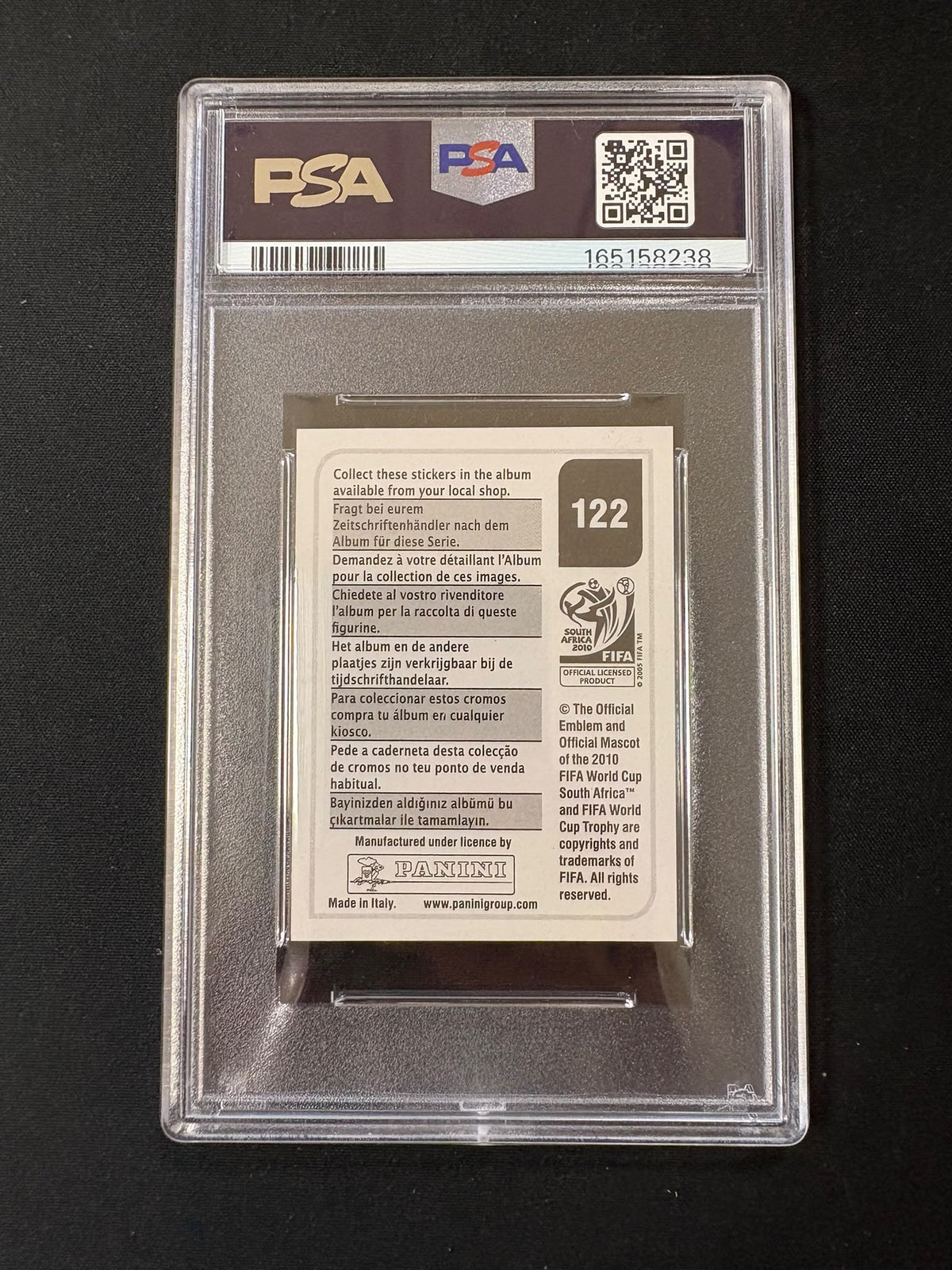 Lionel Messi - 2010 Panini World Cup Sticker PSA 9