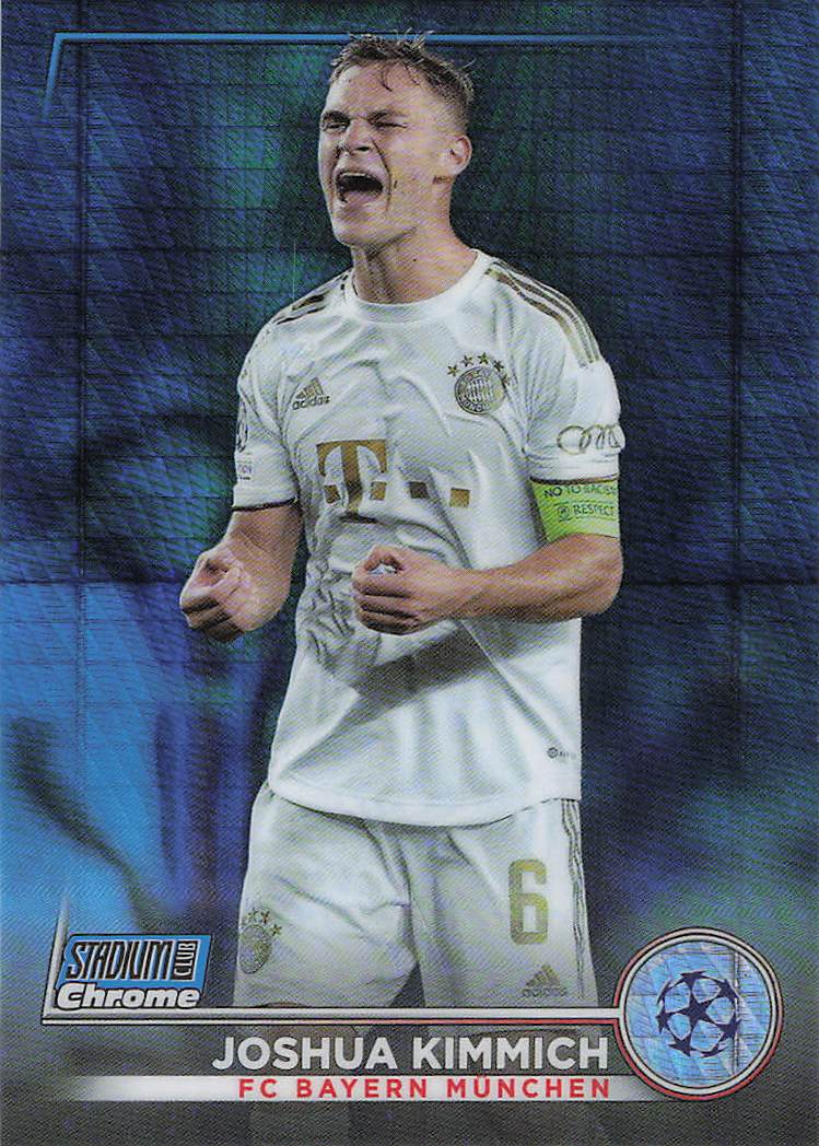 2022-23 Stadium Club Chrome UCC #6 Joshua Kimmich Blue Prism Refractor