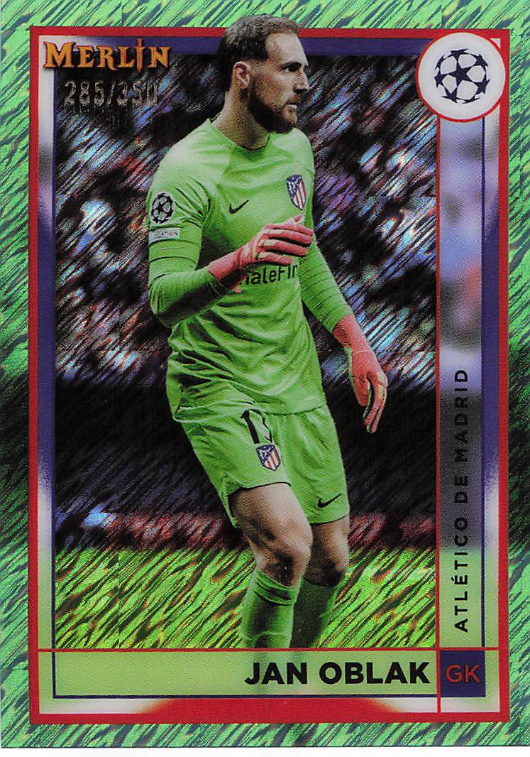 Jan Oblak Atletico Madrid #/350 2022-23 Merlin Chrome UEFA Club Competitions