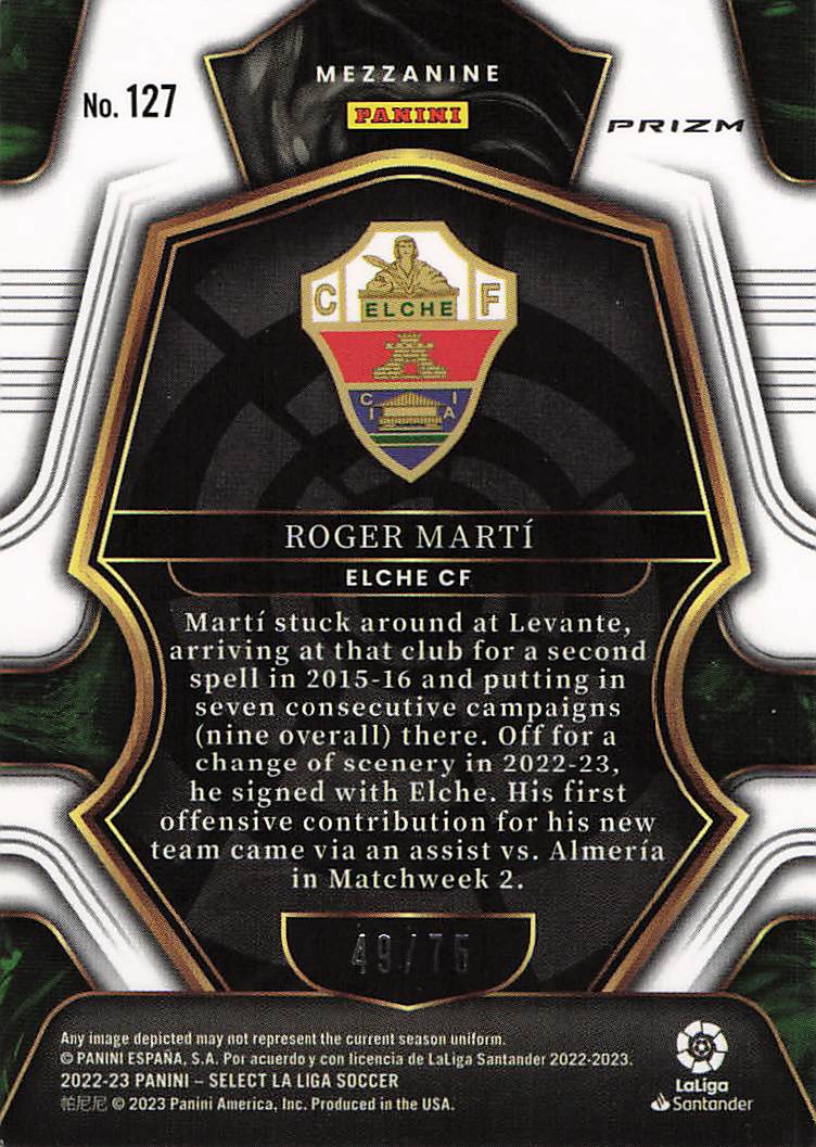 Roger Marti Elche CF #/75 2022-23 Panini Select La Liga