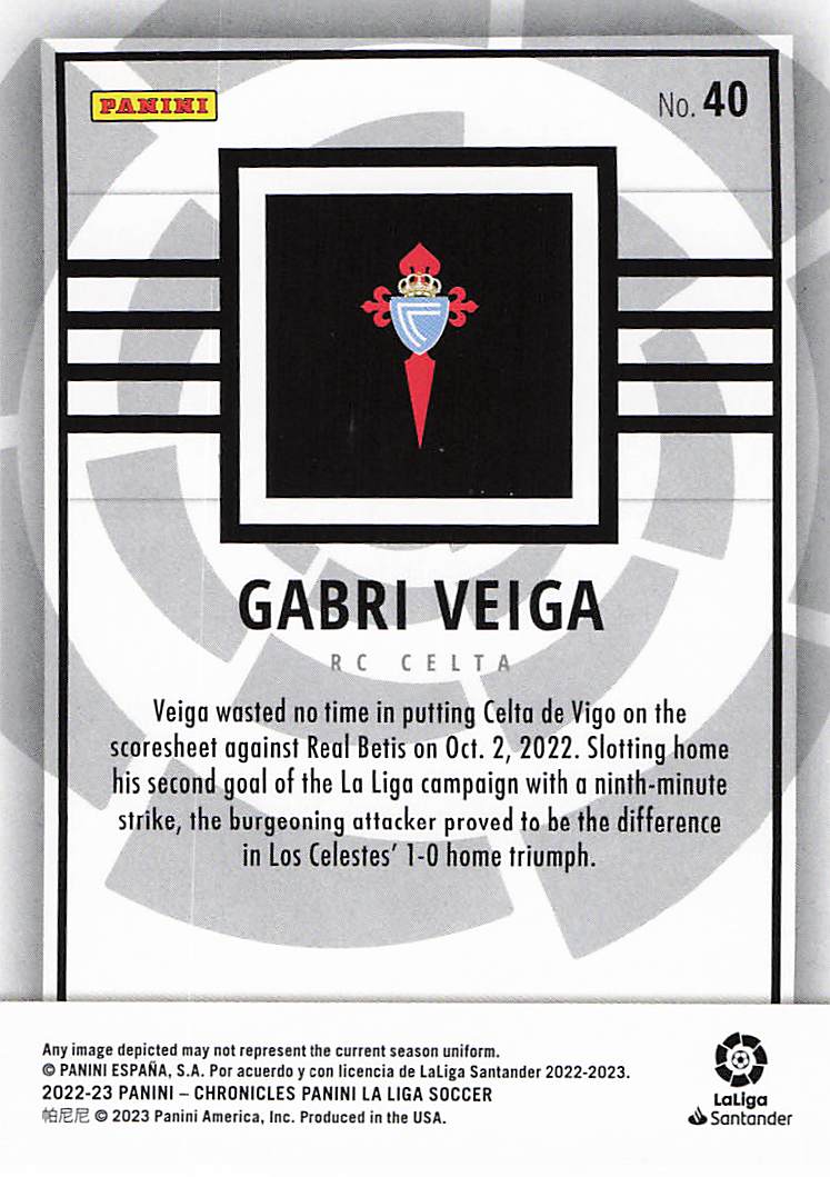 Gabri Veiga Celta de Vigo #/99 2022-23 Panini Chronicles - Panini La Liga Blue
