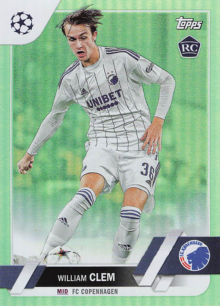 William Clem FC Copenhagen #/199 2022-23 Topps UEFA Club Competitions Rookie
