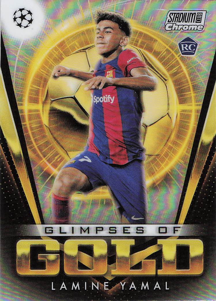 Lamine Yamal FC Barcelona 2023-24 Stadium Club Chrome UEFA Champions League