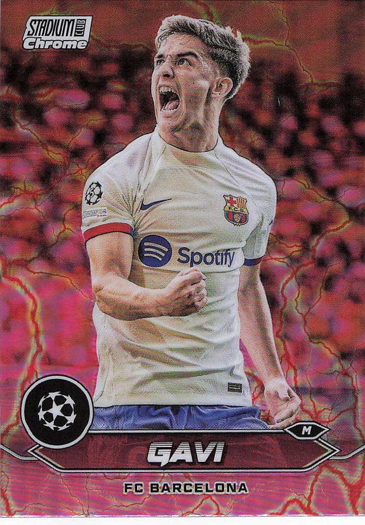 Gavi FC Barcelona 2023-24 Stadium Club Chrome UEFA Champions League