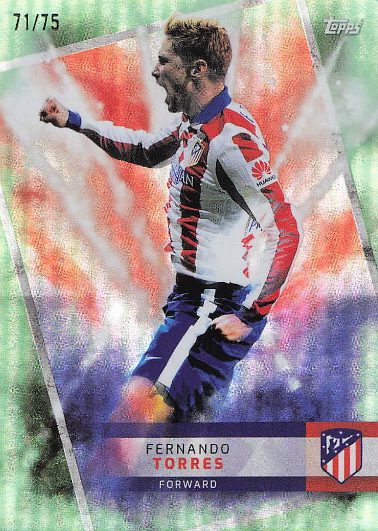 Fernando Torres Atletico Madrid #/75 2023-24 Topps Atletico Madrid team set
