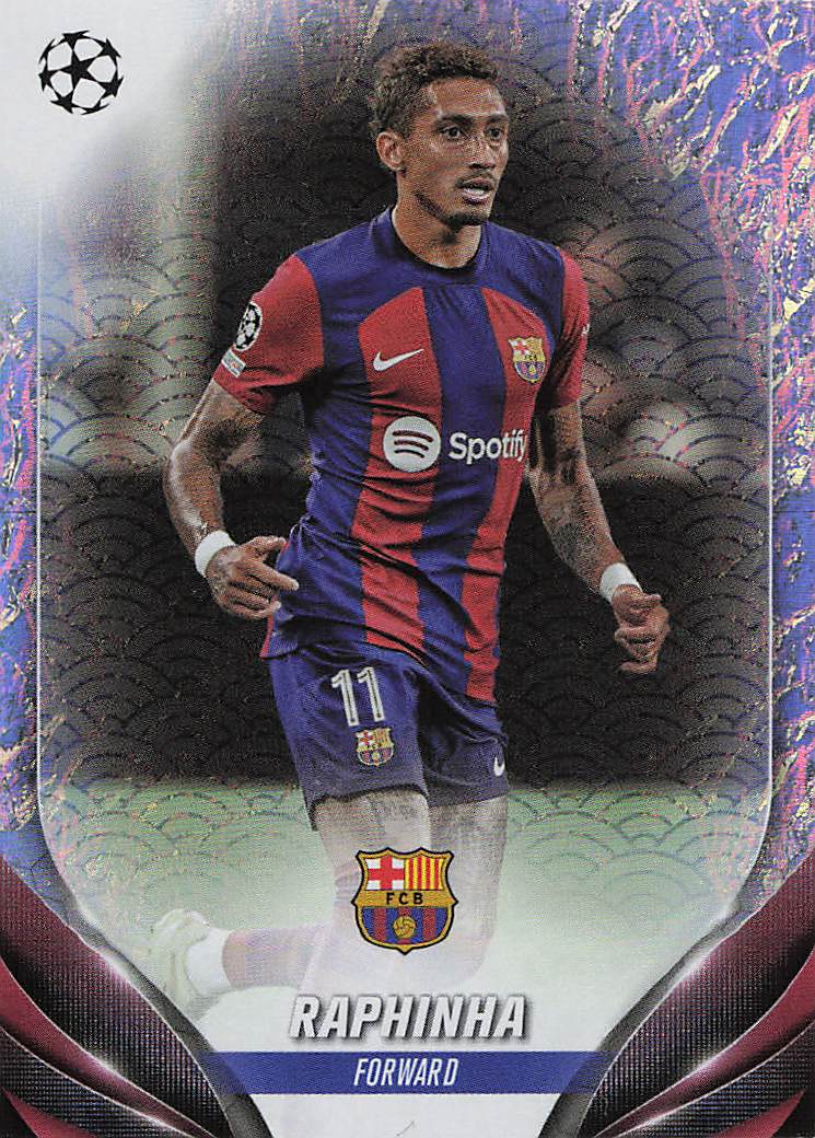 Raphinha FC Barcelona #/99 2023-24 Topps Jade Edition UEFA Club Competitions