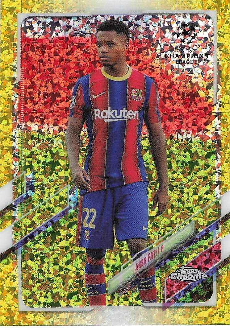 Ansu Fati FC Barcelona #/299 2020-21 Topps Chrome UEFA Champions League
