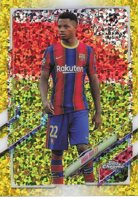 Ansu Fati FC Barcelona #/299 2020-21 Topps Chrome UEFA Champions League