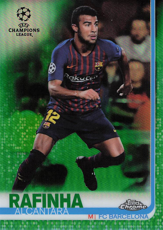 Rafinha Alcantara Green Refractors /99 FC Barcelona 2018-19 Topps Chrome UCL