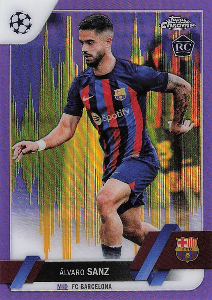 Álvaro Sanz FC Barcelona 2022-23 Topps Chrome UEFA Club Competitions