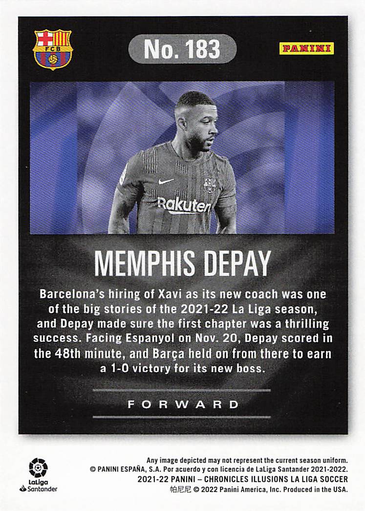 Memphis Depay FC Barcelona 2021-22 Panini Chronicles