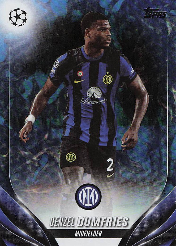 Denzel Dumfries Inter Milan #/125 2023-24 Topps UEFA Club Competitions