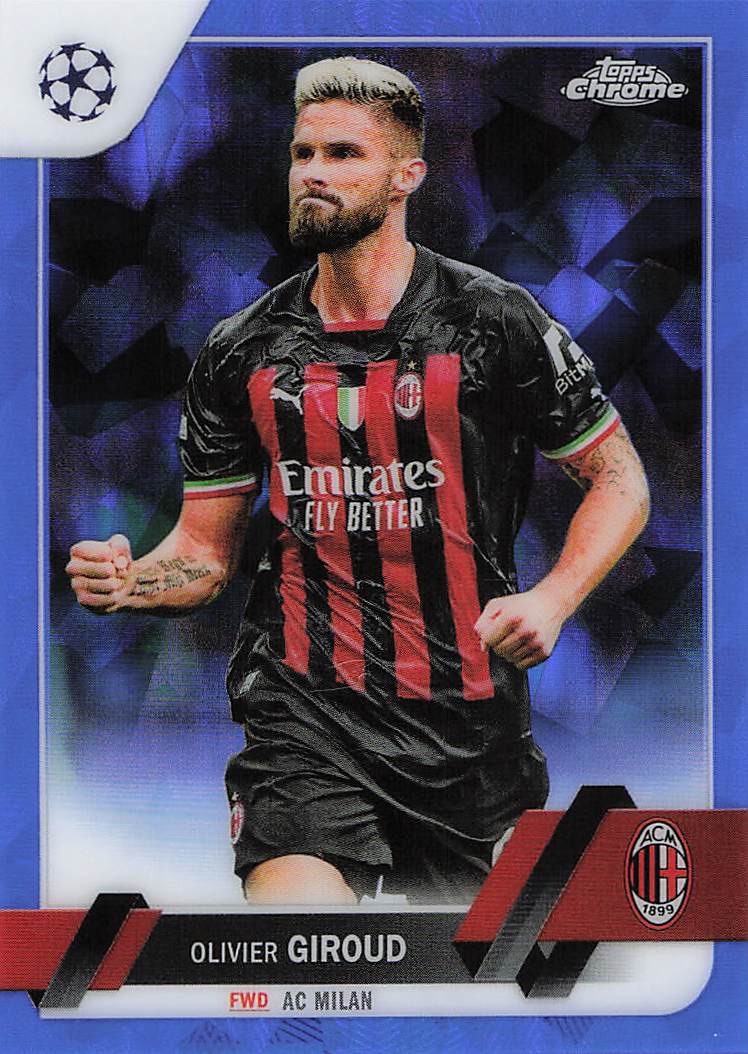 Olivier Giroud A.C. Milan 2022-23 Topps Chrome Sapphire Edition UCC