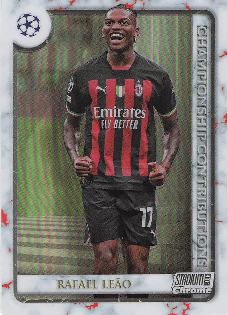 Rafael Leão A.C. Milan 2022-23 Stadium Club Chrome UEFA Club Competitions