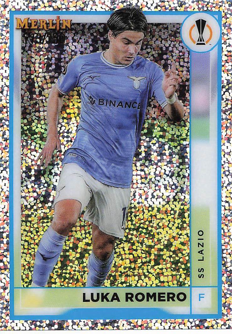 Luka Romero Lazio #/150 2022-23 Merlin Chrome UEFA Club Competitions