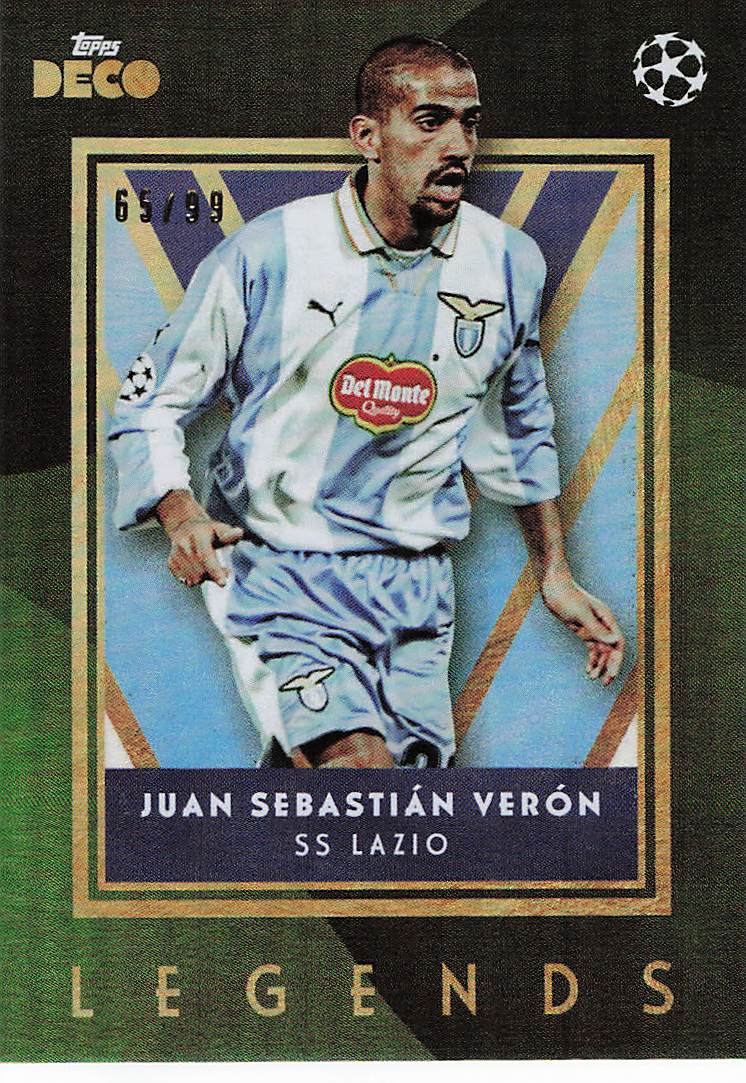 Juan Sebastian Veron Lazio #/99 2023-24 Topps Deco UCC - Legends Green