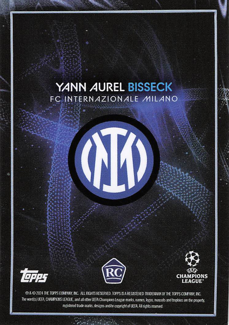 Yann Aurel Bisseck Inter Milan 2023-24 Topps Knockout UCL /49