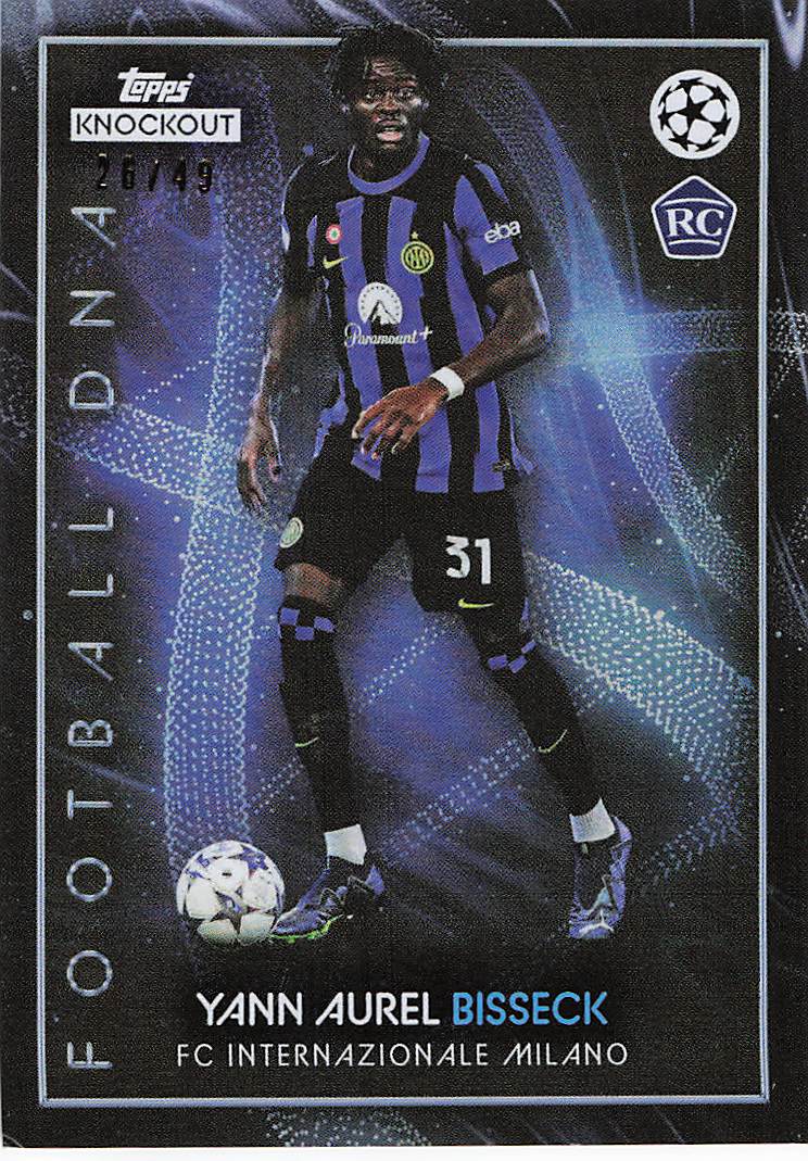 Yann Aurel Bisseck Inter Milan 2023-24 Topps Knockout UCL /49