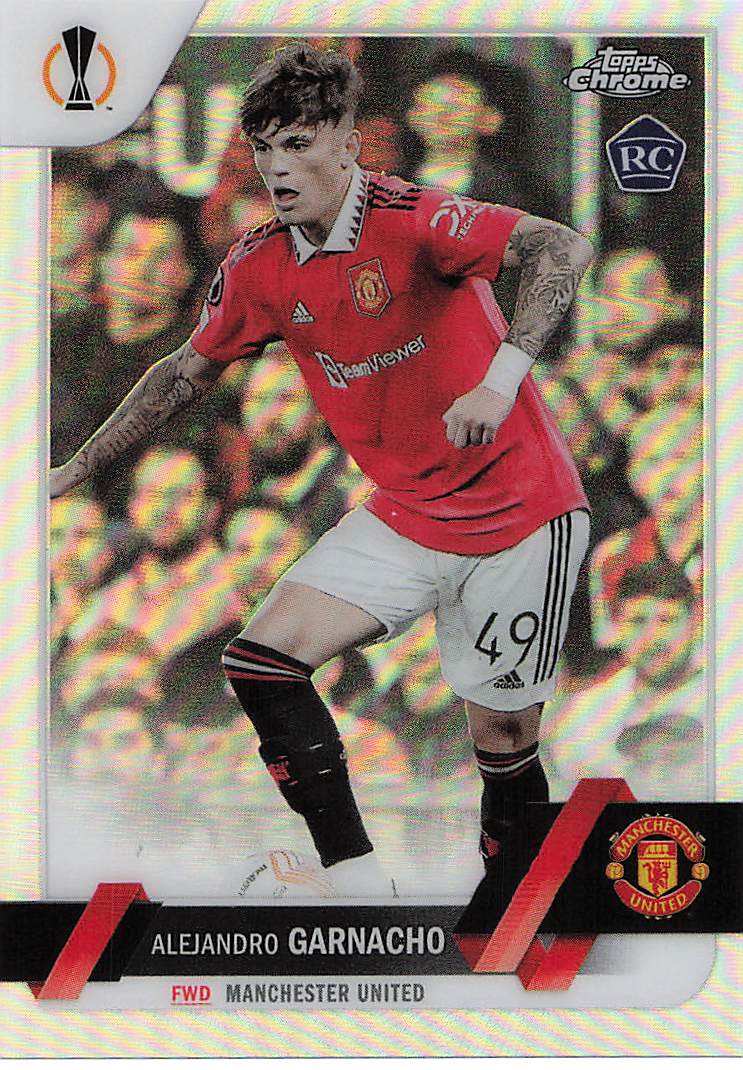 Alejandro Garnacho Manchester United 2022-23 Topps Chrome UEFA Club Competitions