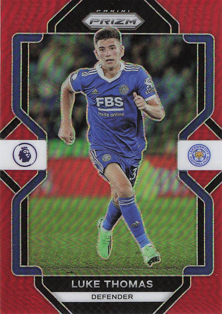 Luke Thomas Leicester City #/149 2022-23 Panini Prizm Premier League