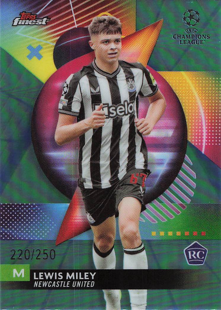Lewis Miley Newcastle United #/250 2023-24 Finest UEFA Club Competitions