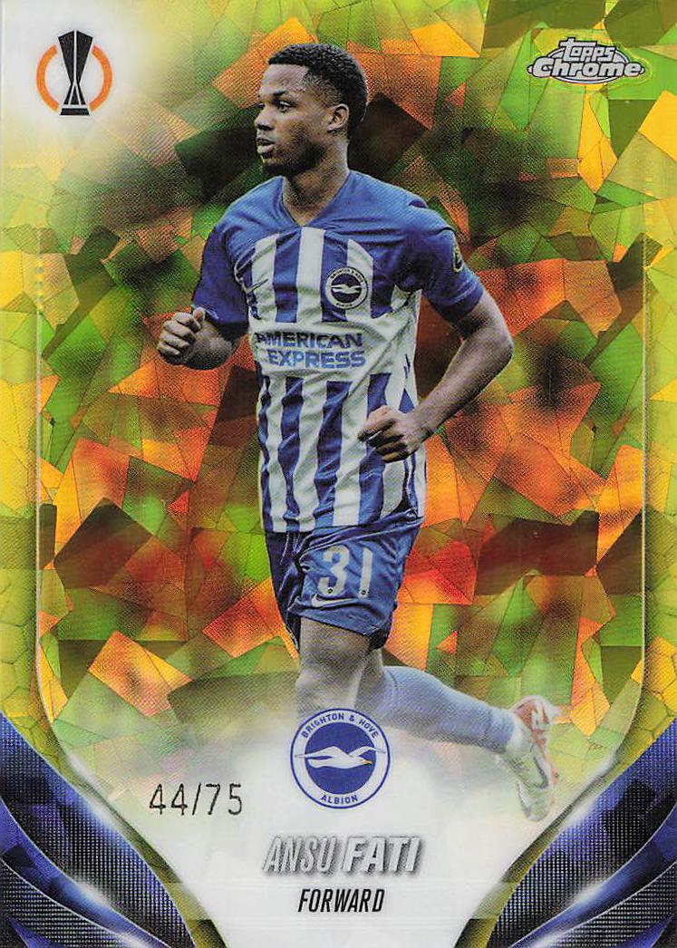 Ansu Fati Brighton & Hove Albion #/75 2023-24 Topps Chrome Sapphire UCC
