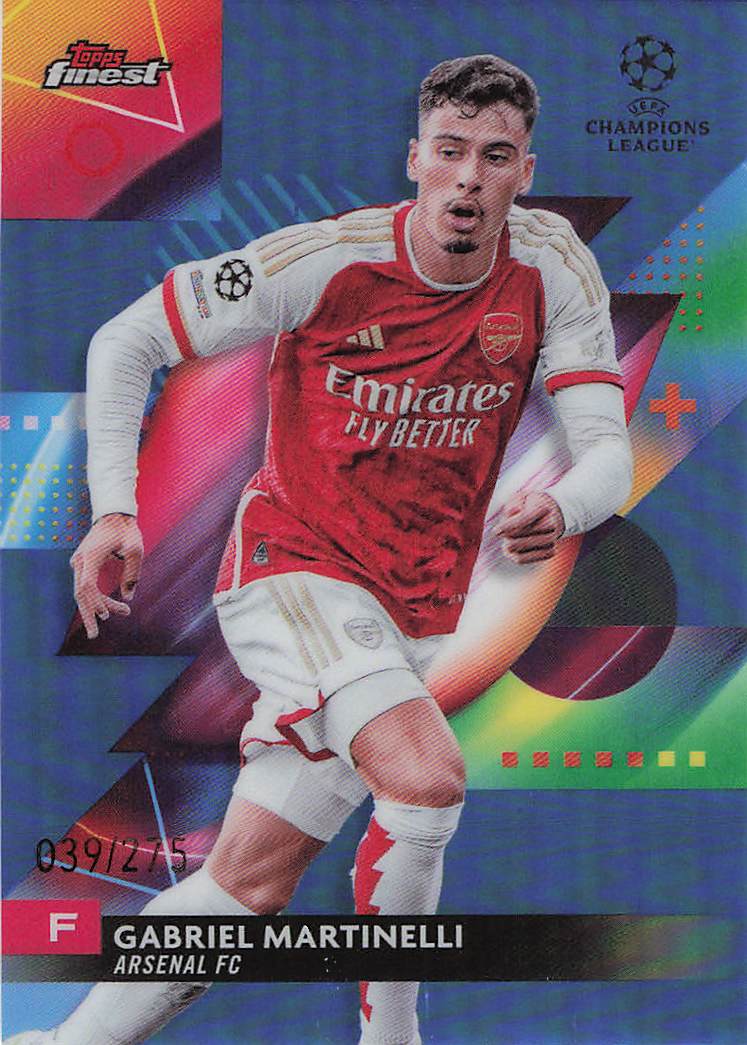 Gabriel Martinelli Arsenal FC #/275 2023-24 Finest UEFA Club Competitions