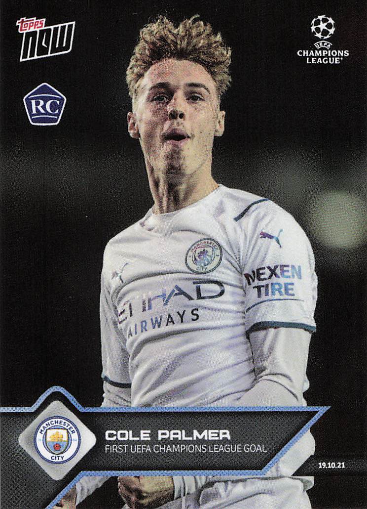 Cole Palmer Manchester City 2021-22 Topps Now UEFA Champions League