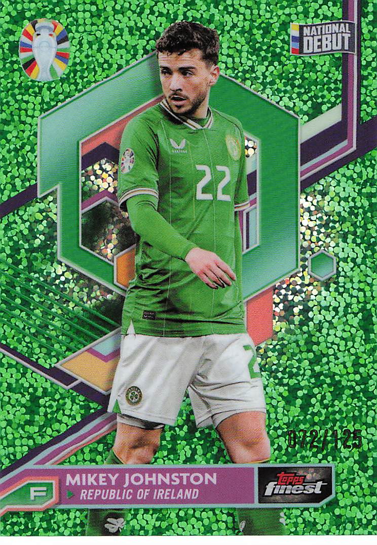 Mikey Johnston Republic of Ireland #/125 2023 Finest Road to UEFA EURO 2024