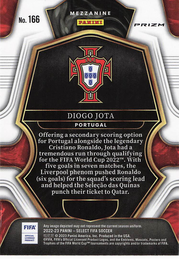 Diogo Jota Portugal 2022-23 Panini Select FIFA