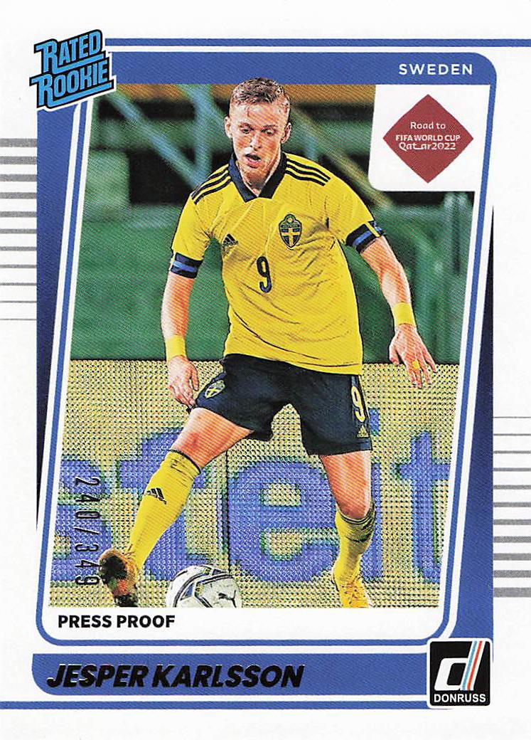 Jesper Karlsson Sweden 2021-22 Donruss Rookie