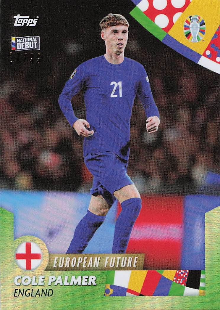 Cole Palmer England 2024 Topps José Mourinho Platinum Curated UEFA EURO /99