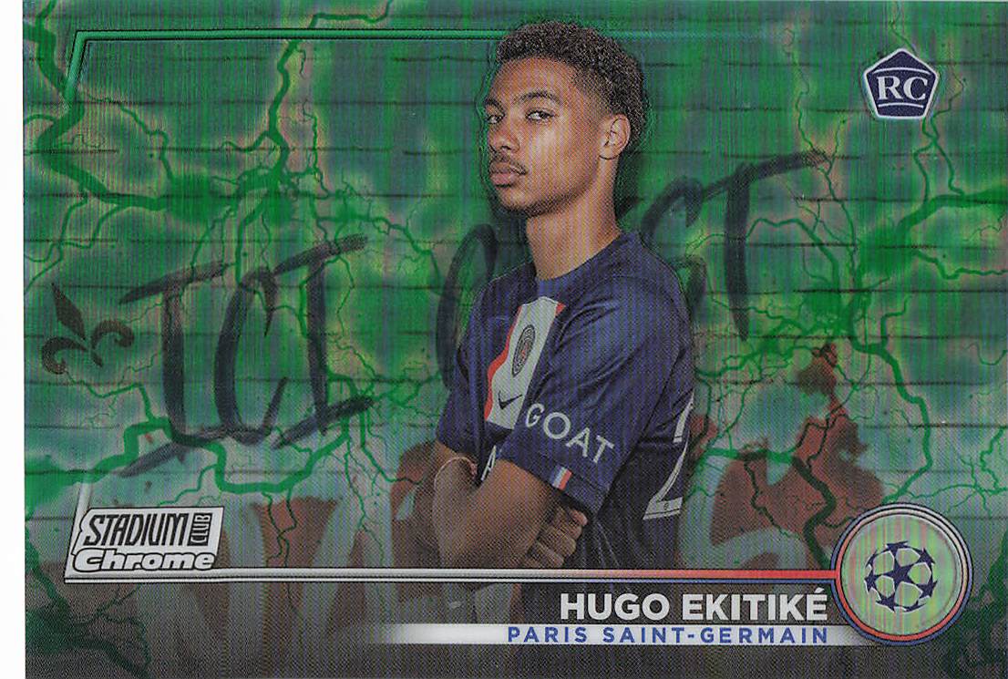 Hugo Ekitike Paris Saint-Germain #/275 2022-23 Stadium Club Chrome UCC Rookie