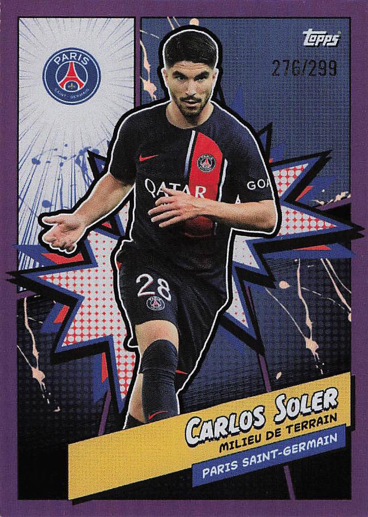 Carlos Soler Paris Saint-Germain 2023-24 Topps Paris Saint-Germain Fan Set /299