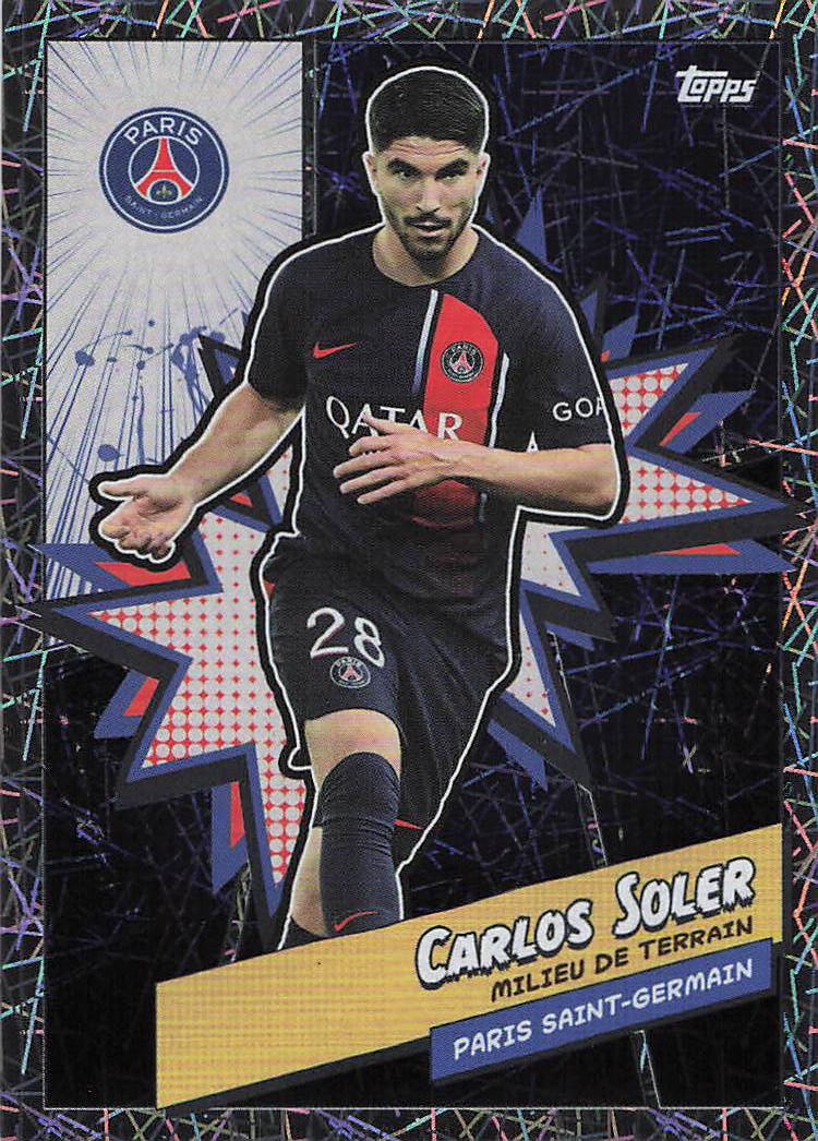 Carlos Soler Paris Saint-Germain 2023-24 Topps Paris Saint-Germain Fan Set Laser