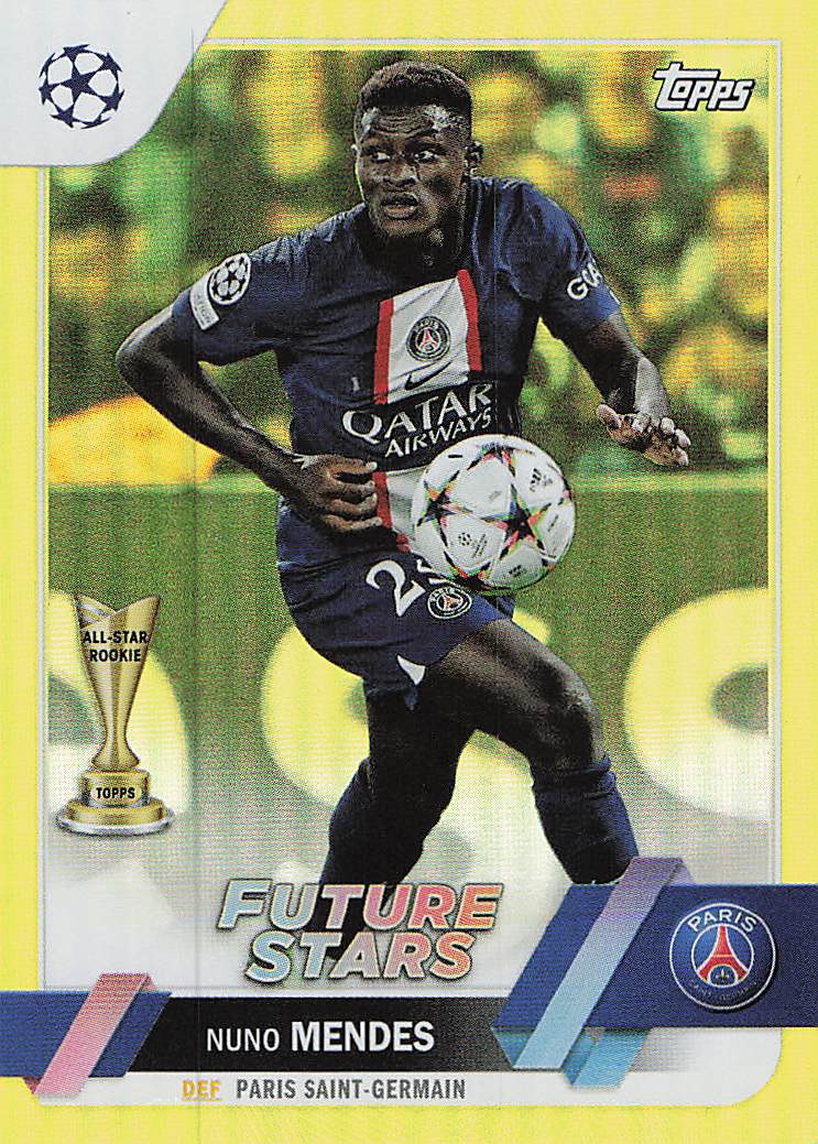 Nuno Mendes Paris Saint-Germain #/299 2022-23 Topps UEFA Club Competitions