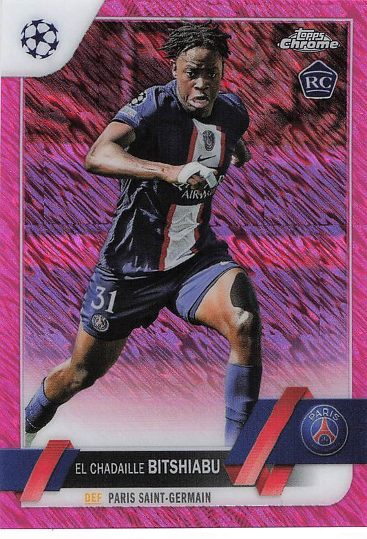 El Chadaille Bitshiabu Paris Saint-Germain #/250 2022-23 Topps Chrome UCC