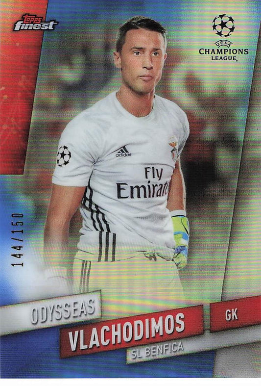 Odysseas Vlachodimos Benfica #/150 2019-20 Topps Finest UEFA Champions League
