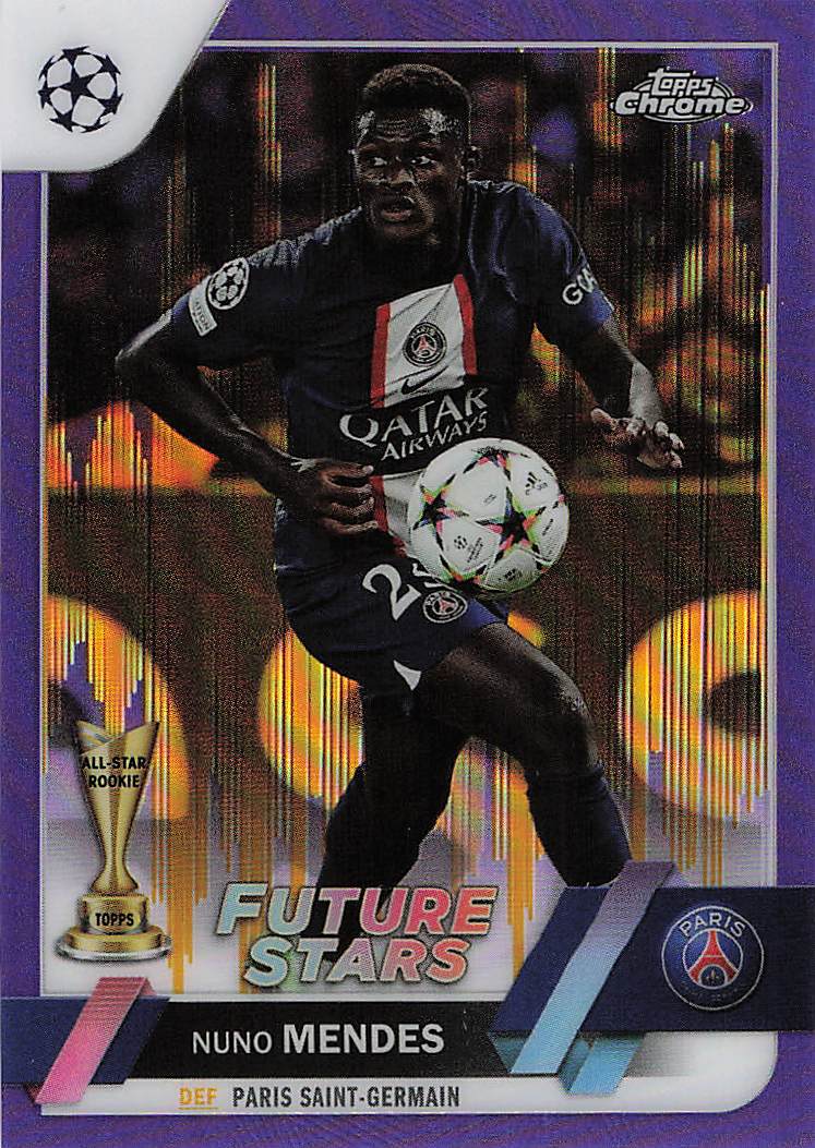 Nuno Mendes Paris Saint-Germain 2022-23 Topps Chrome UEFA Club Competitions
