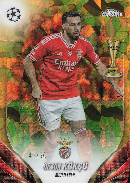 Orkun Kökçü Benfica #/50 2023-24 Topps Chrome Sapphire Edition UCC