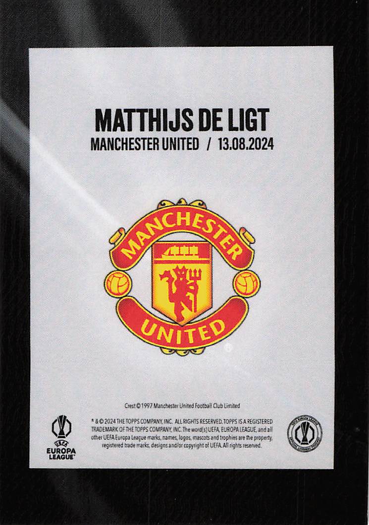 Matthijs de Ligt Manchester United 2024 Topps UCL Summer Signings /75