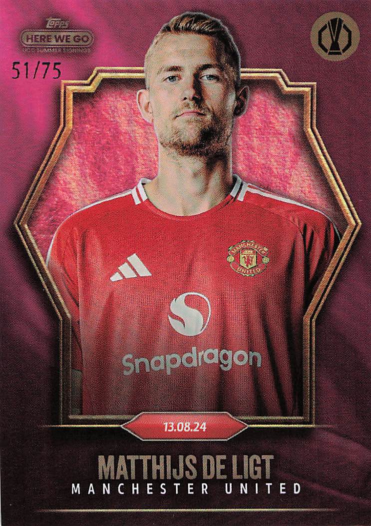 Matthijs de Ligt Manchester United 2024 Topps UCL Summer Signings /75