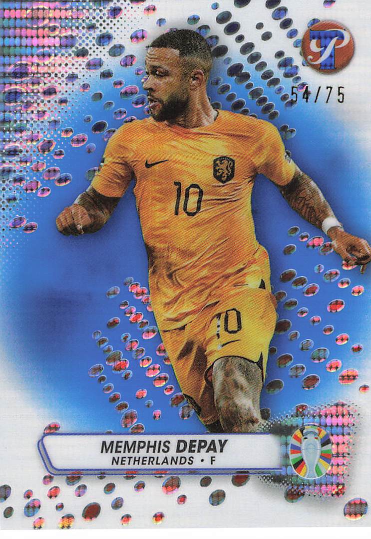 Memphis Depay Netherlands #/75 2023 Topps Pristine Road To Euro 2024